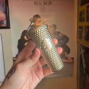 NWOT- Gold Starbucks tumbler keychain!